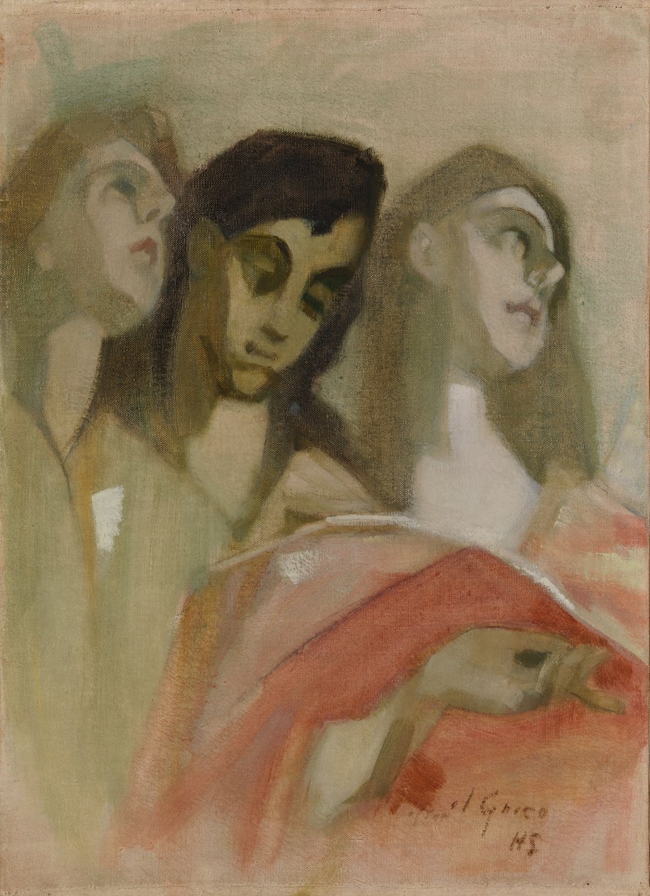 »Englefragment«, efter El Greco af Helene Schjerfbeck
