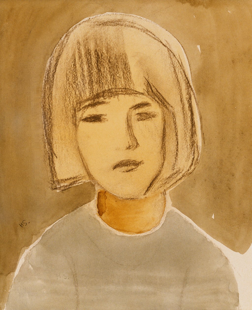 Portræt af en pige af Helene Schjerfbeck