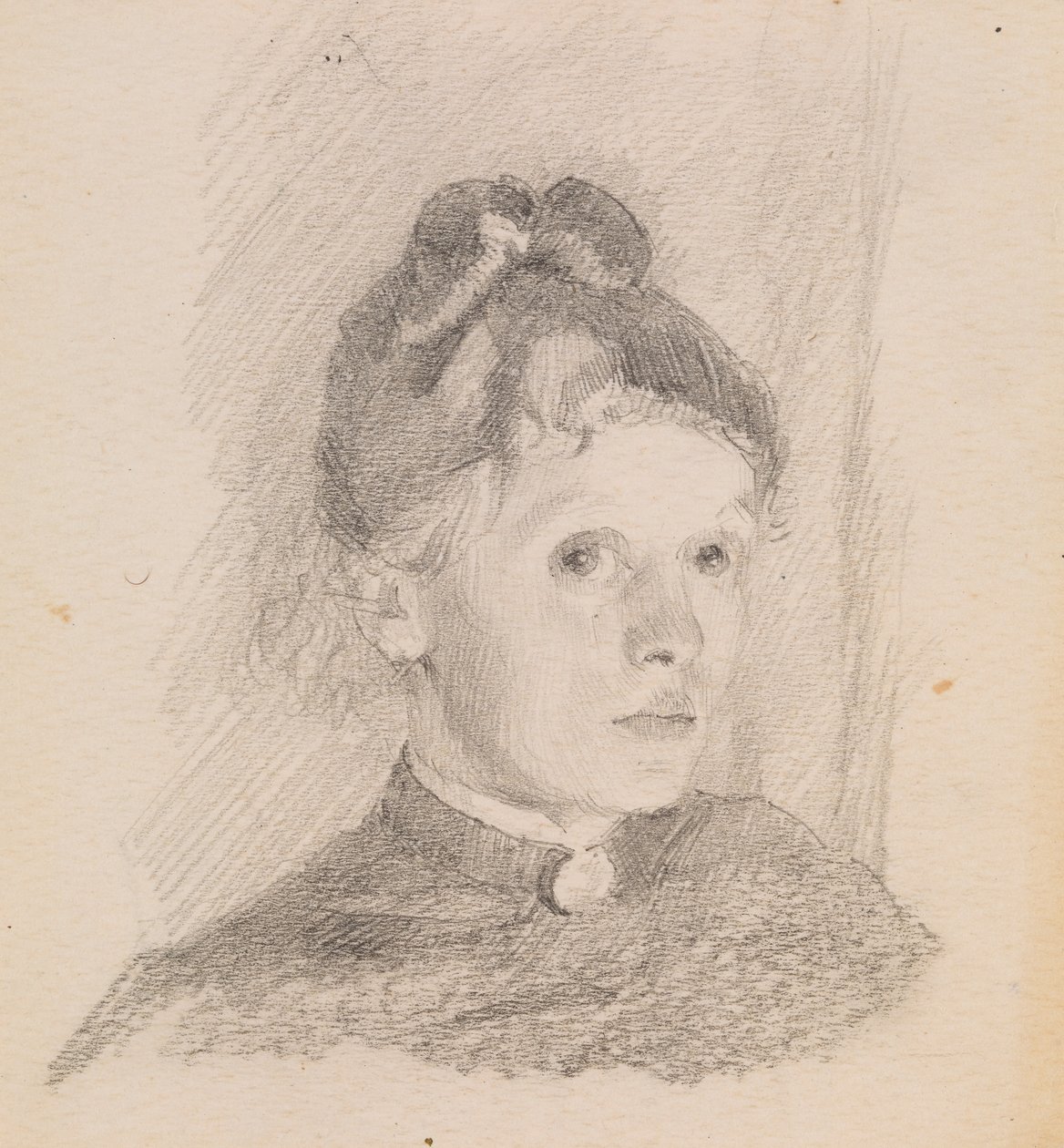 Selvportræt, 1880-1884. af Helene Schjerfbeck