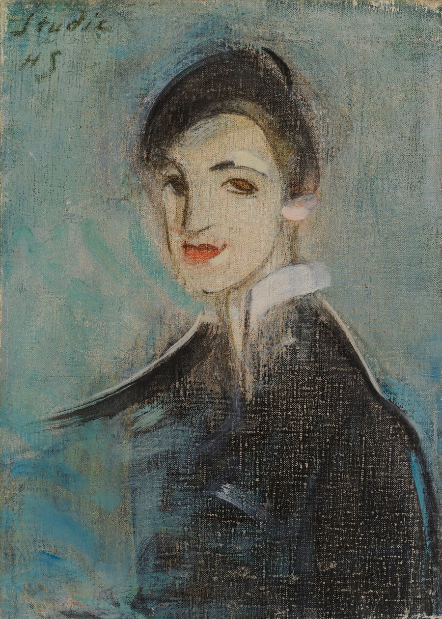 Sangerinde i sort af Helene Schjerfbeck