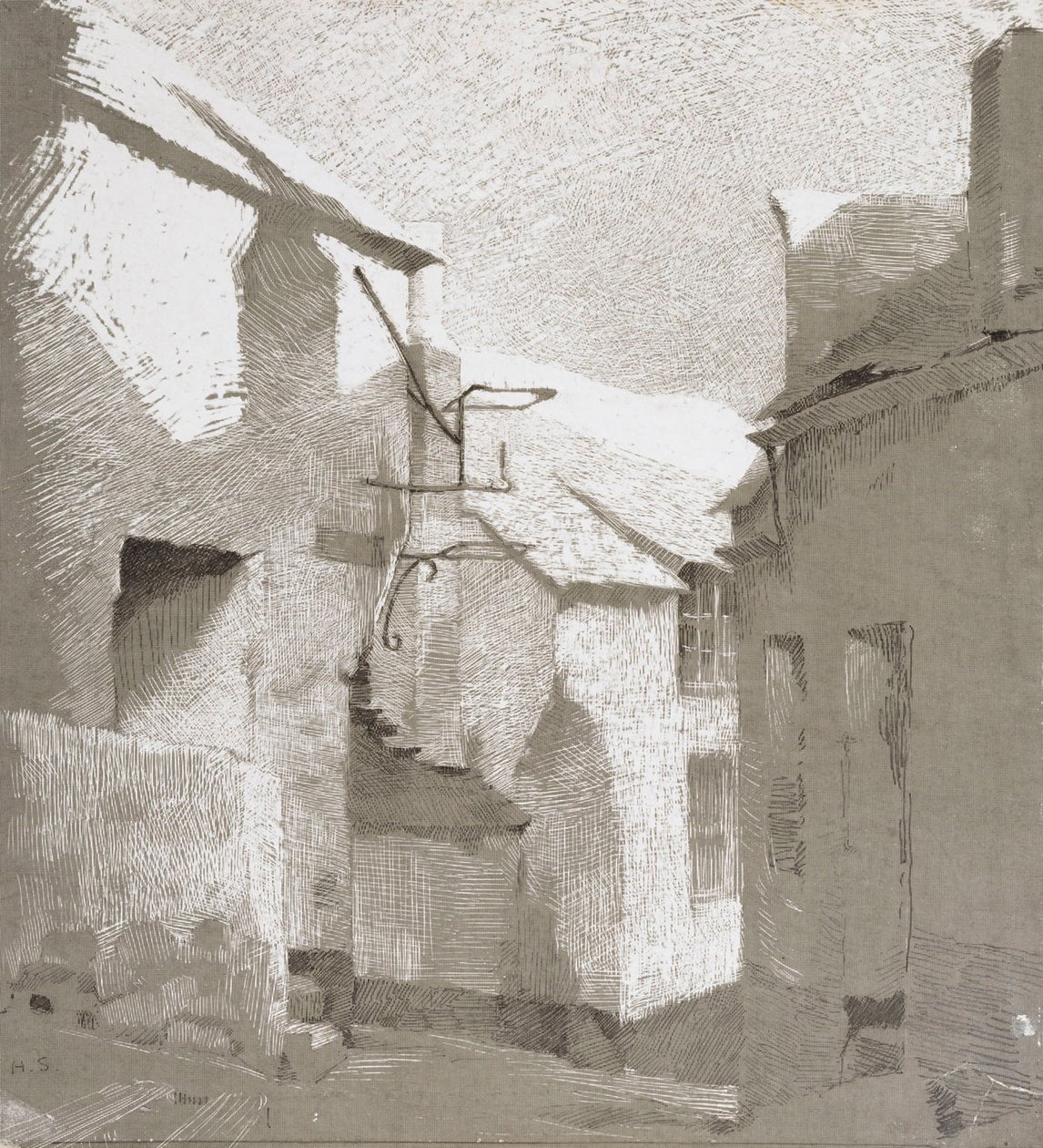 Gade, St. Ives af Helene Schjerfbeck