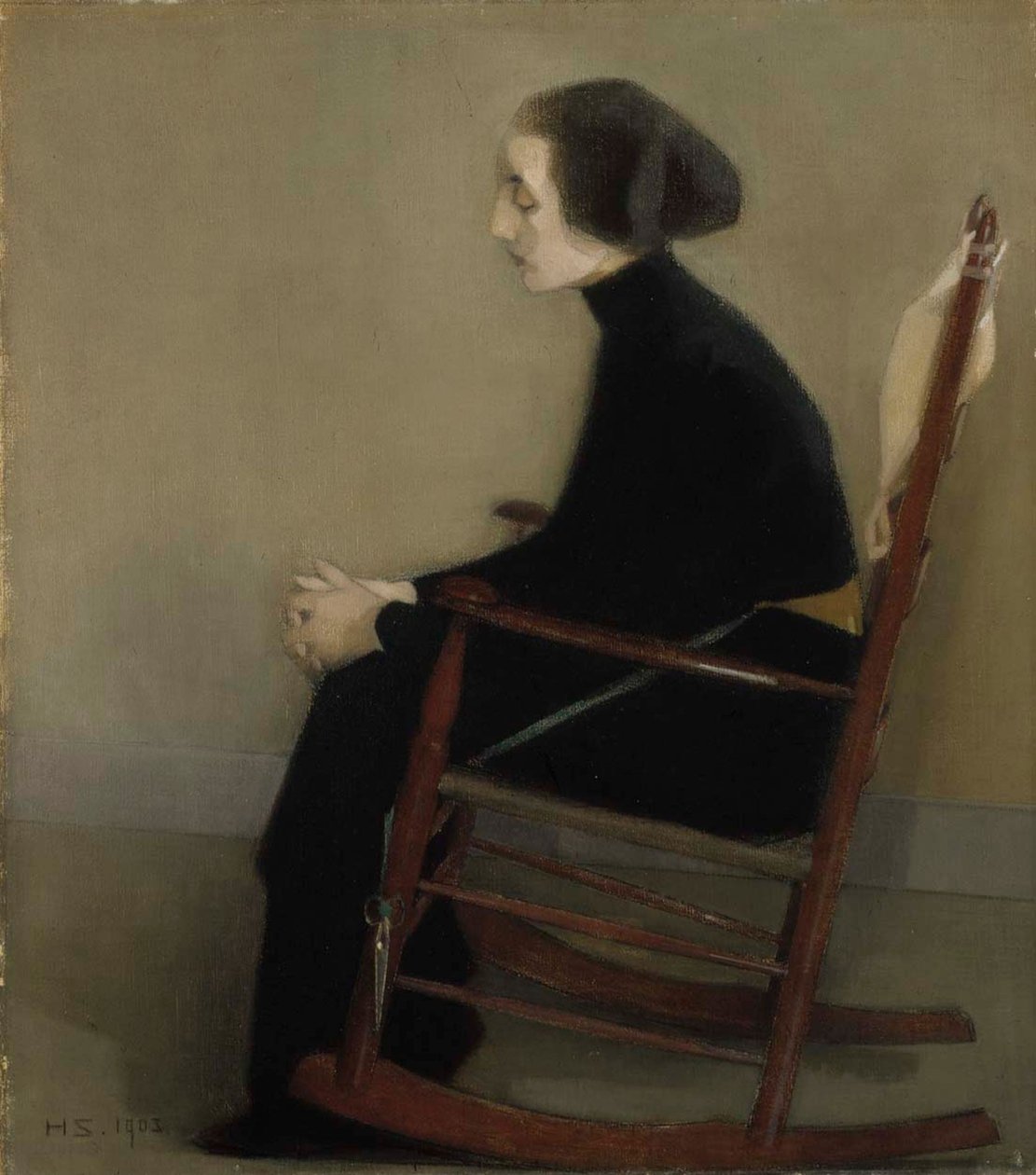 Syerinden Den arbejdende kvinde, 1903. af Helene Schjerfbeck