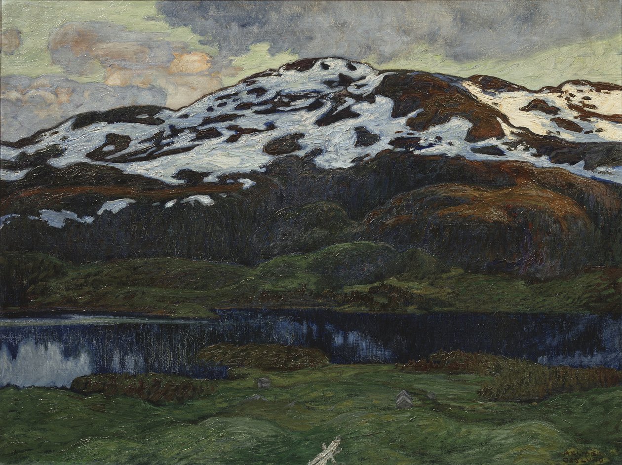 En sommeraften nær Kallsjön (olie på lærred) af Helmer Osslund