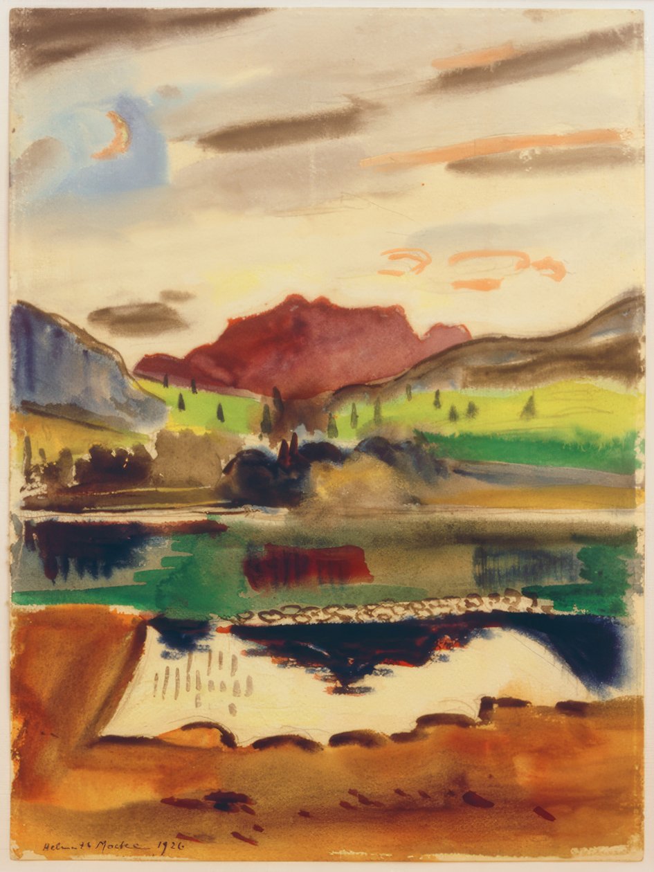 Landskab, 1926 af Helmuth Macke