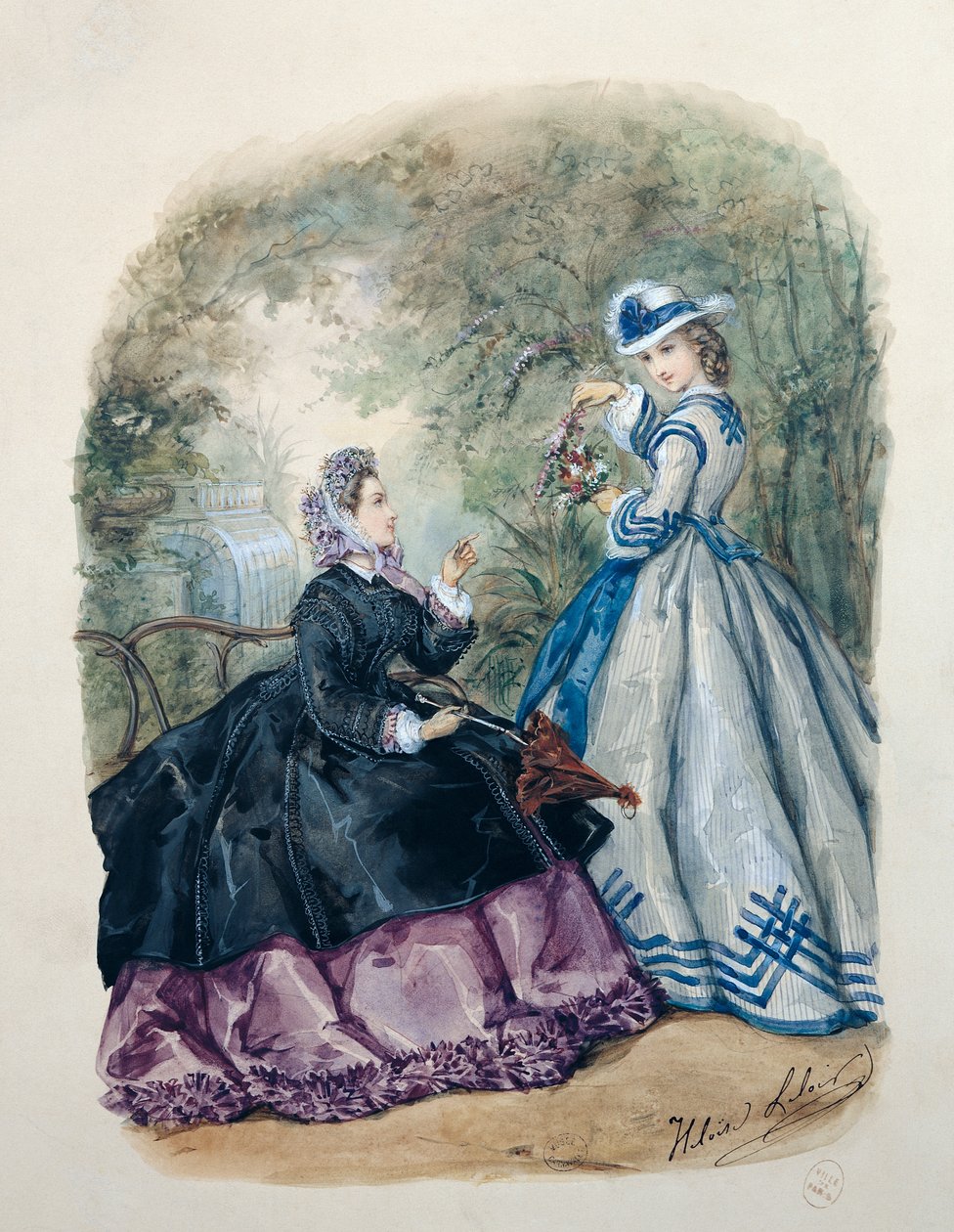 Eftermiddagskjole til kvinder, 1863 af Heloise Leloir