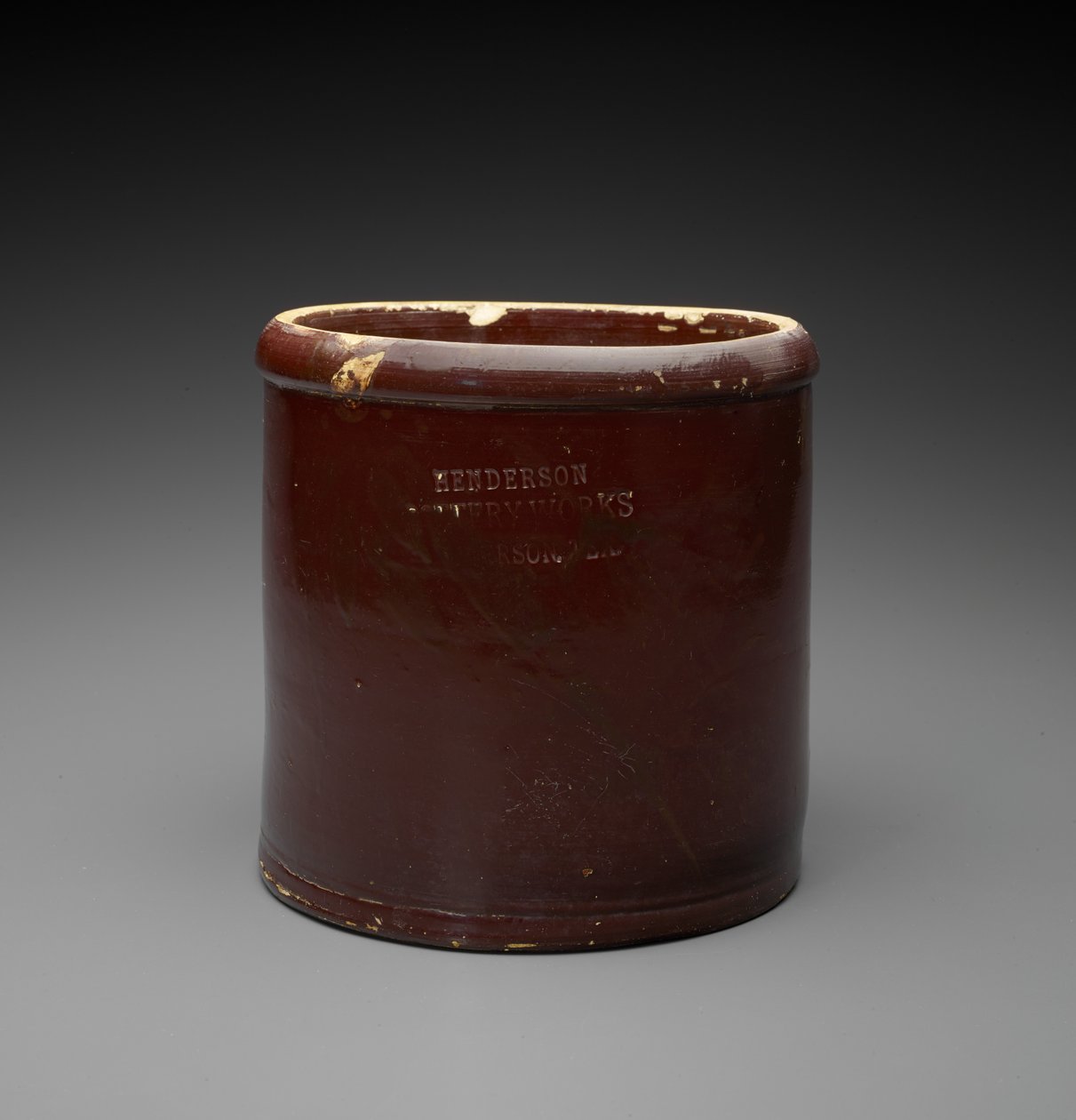 Krukke, c. 1890-1894 (slipglaseret stentøj) af Henderson Pottery Works Henderson Pottery Works