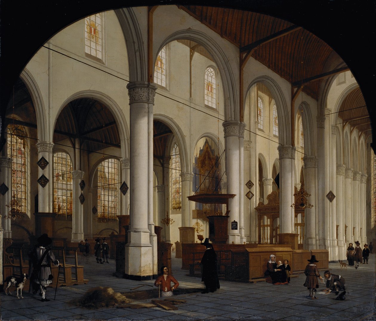 Det indre af St. Janskerk ved Gouda af Hendrik Cornelisz. van Vliet