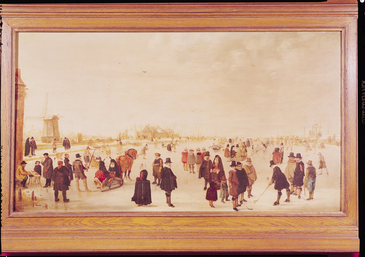 Underholdning på isen af Hendrick Avercamp