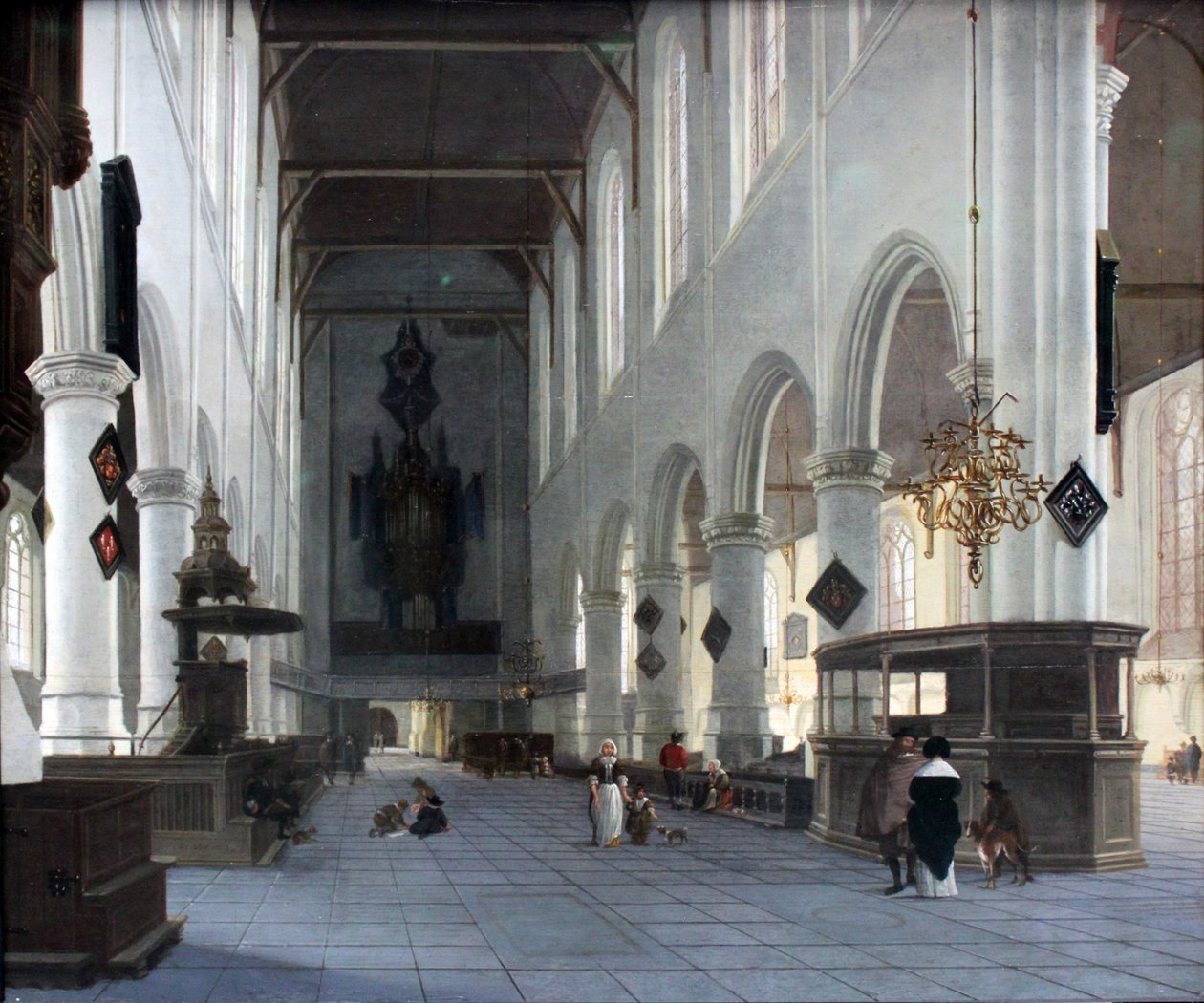 Interiøret i Oude Kerk i Delft af Hendrik Cornelisz. van Vliet