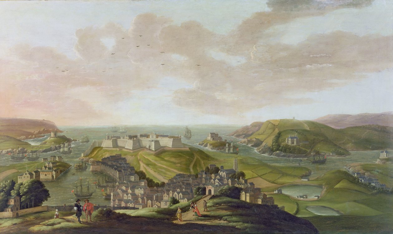 Plymouth, 1673 af Hendrick Danckerts