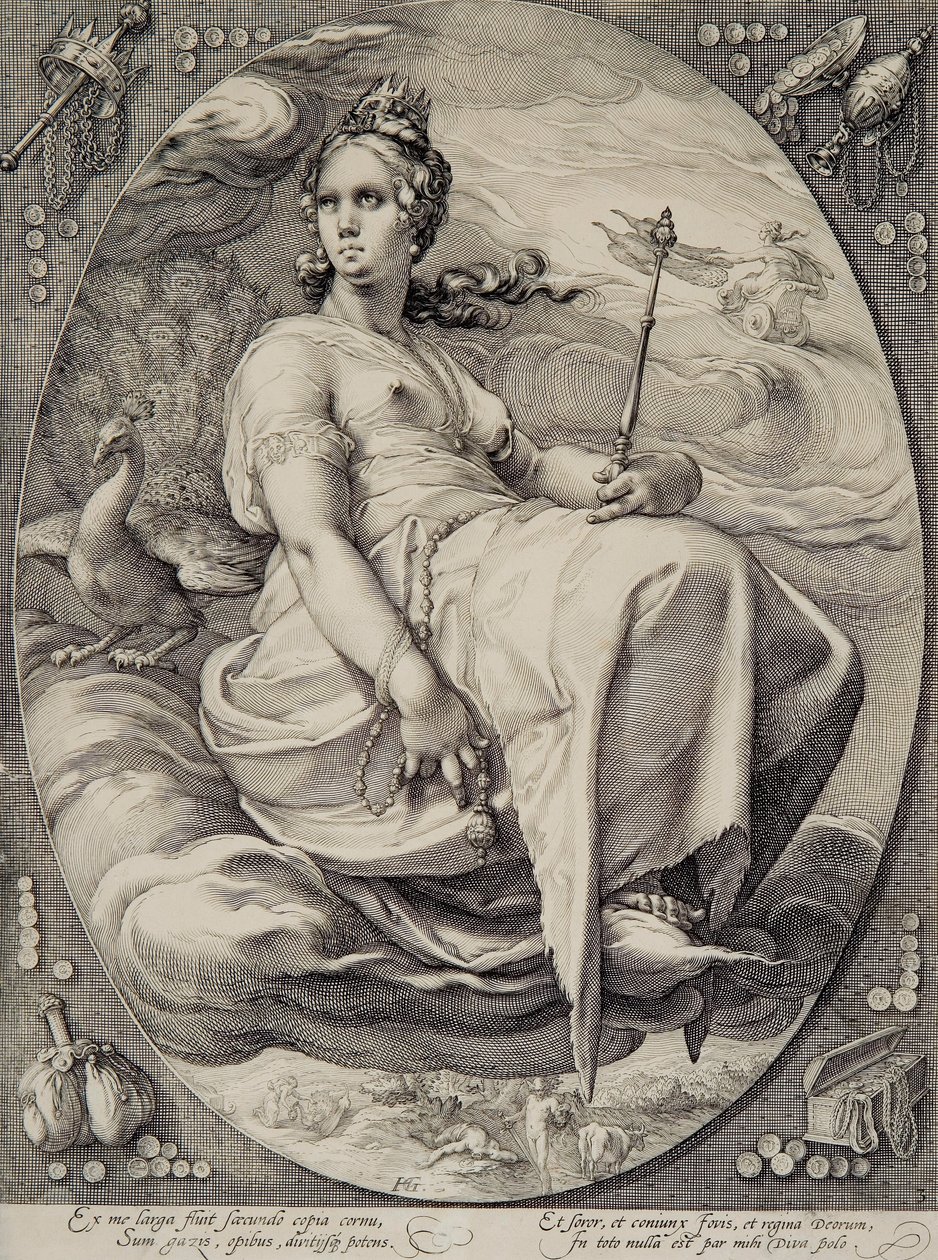 Juno (fra de fire guder) af Hendrik Goltzius
