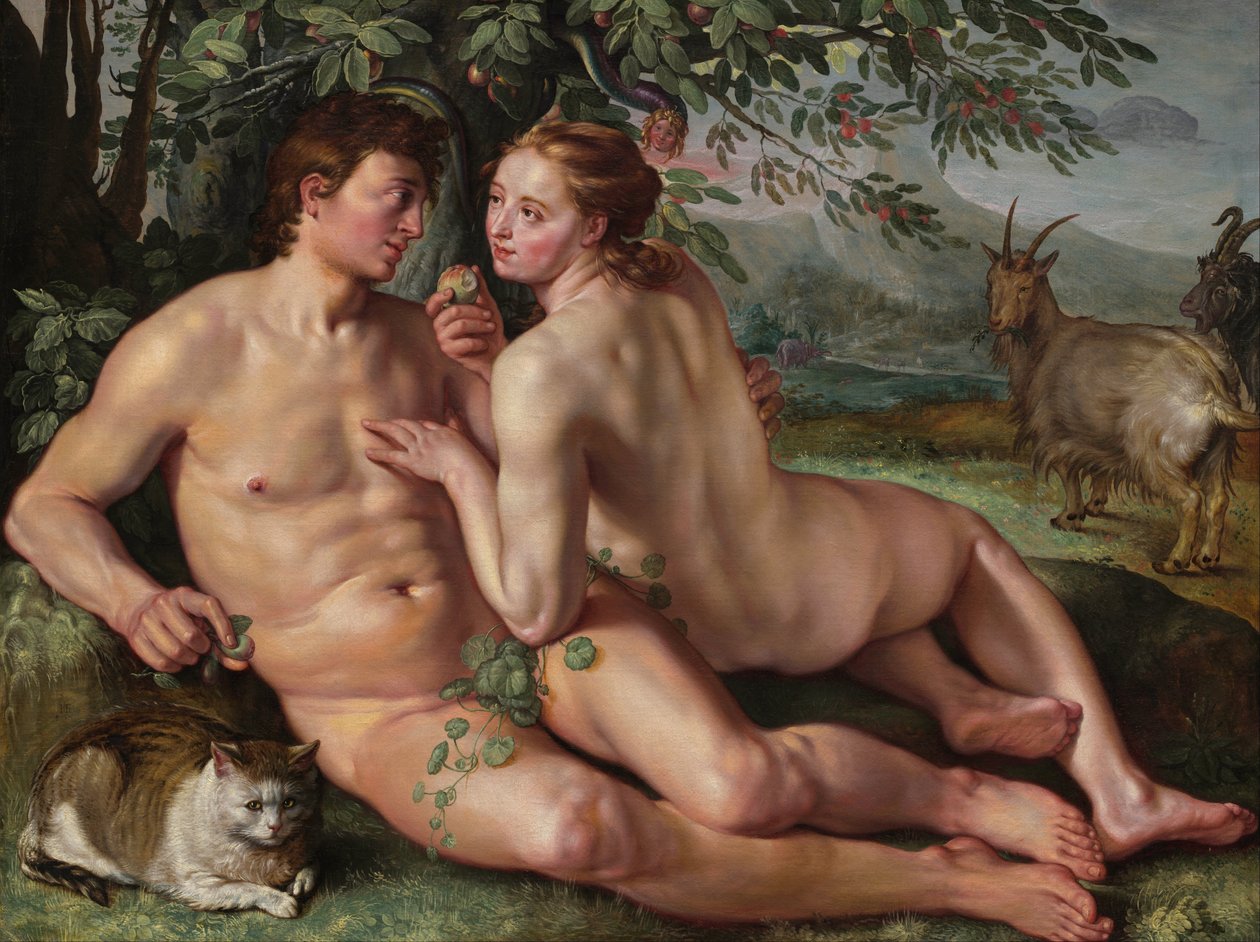 Menneskets fald af Hendrik Goltzius