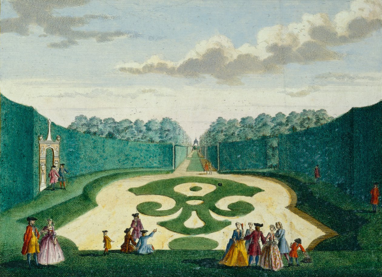 Design til en have, ca. 1700 af Hendrick de and Brouerius Van Nidek, Mattheus Leth