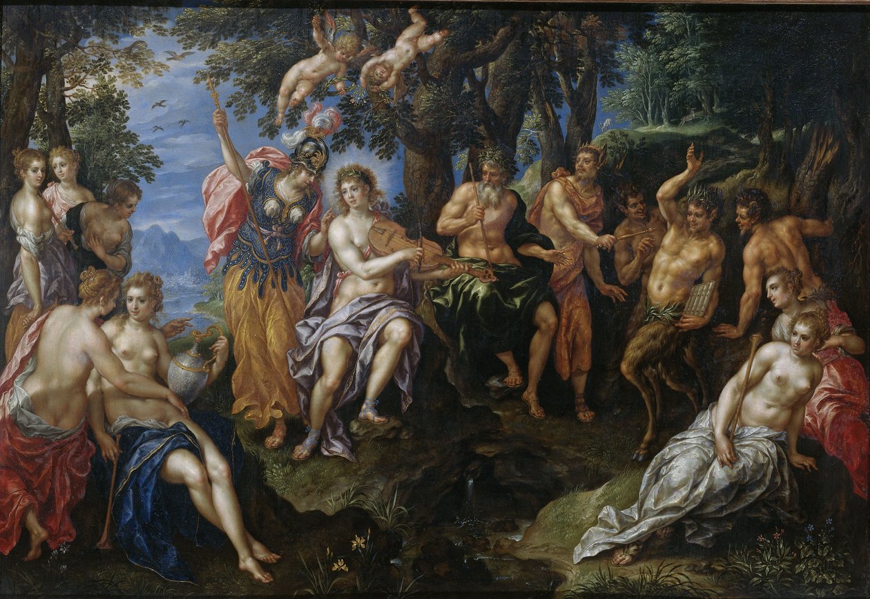 Konkurrencen mellem Apollo og Pan af Hendrick de Clerck
