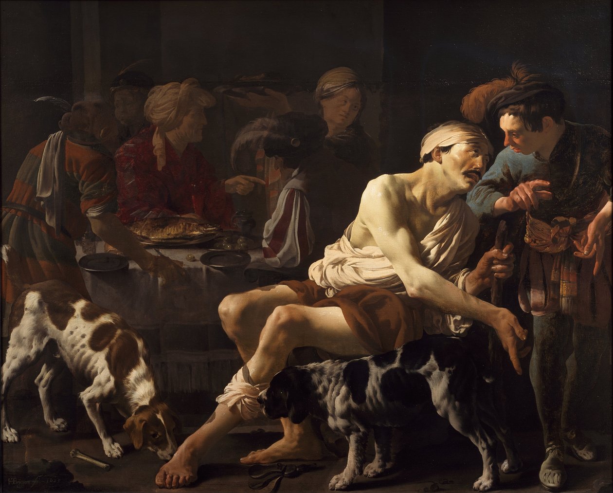 Den rige mand og den fattige Lazarus af Hendrick ter Brugghen