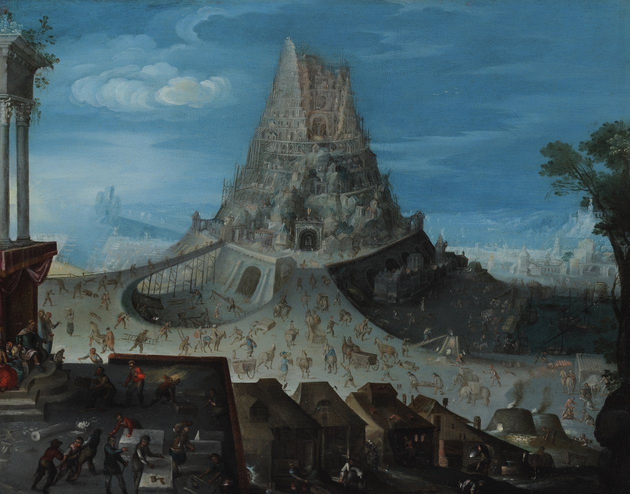 Babelstårnet (olie på kobber) af Hendrick van Cleve