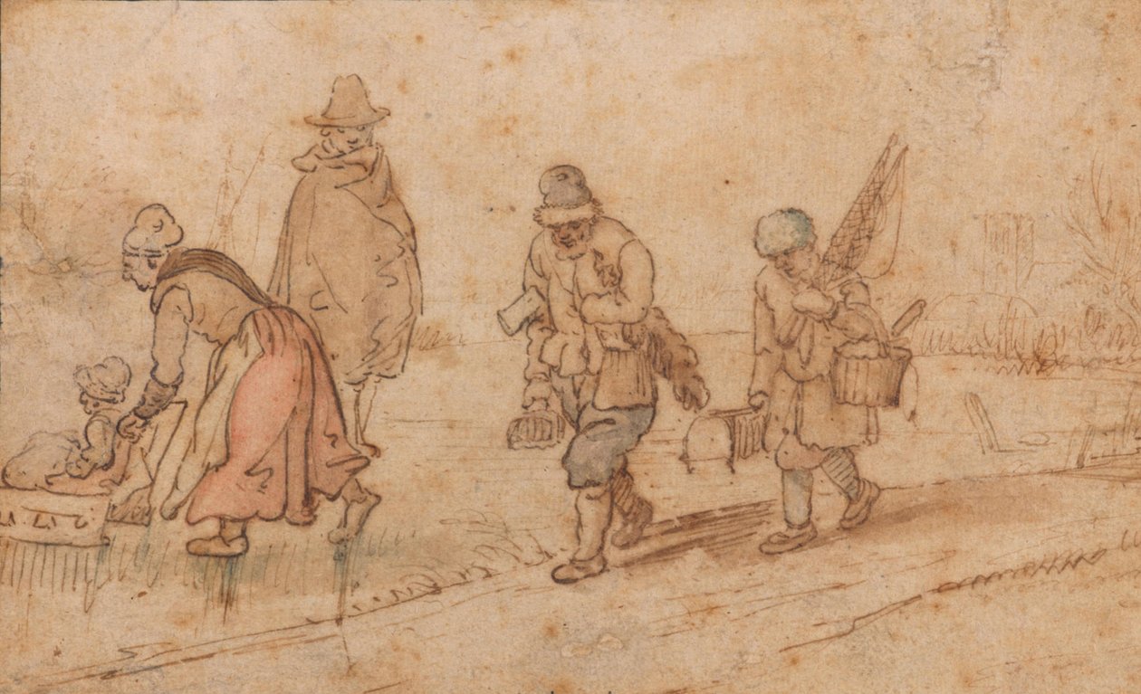 Figurer i et vinterlandskab af Hendrick Avercamp