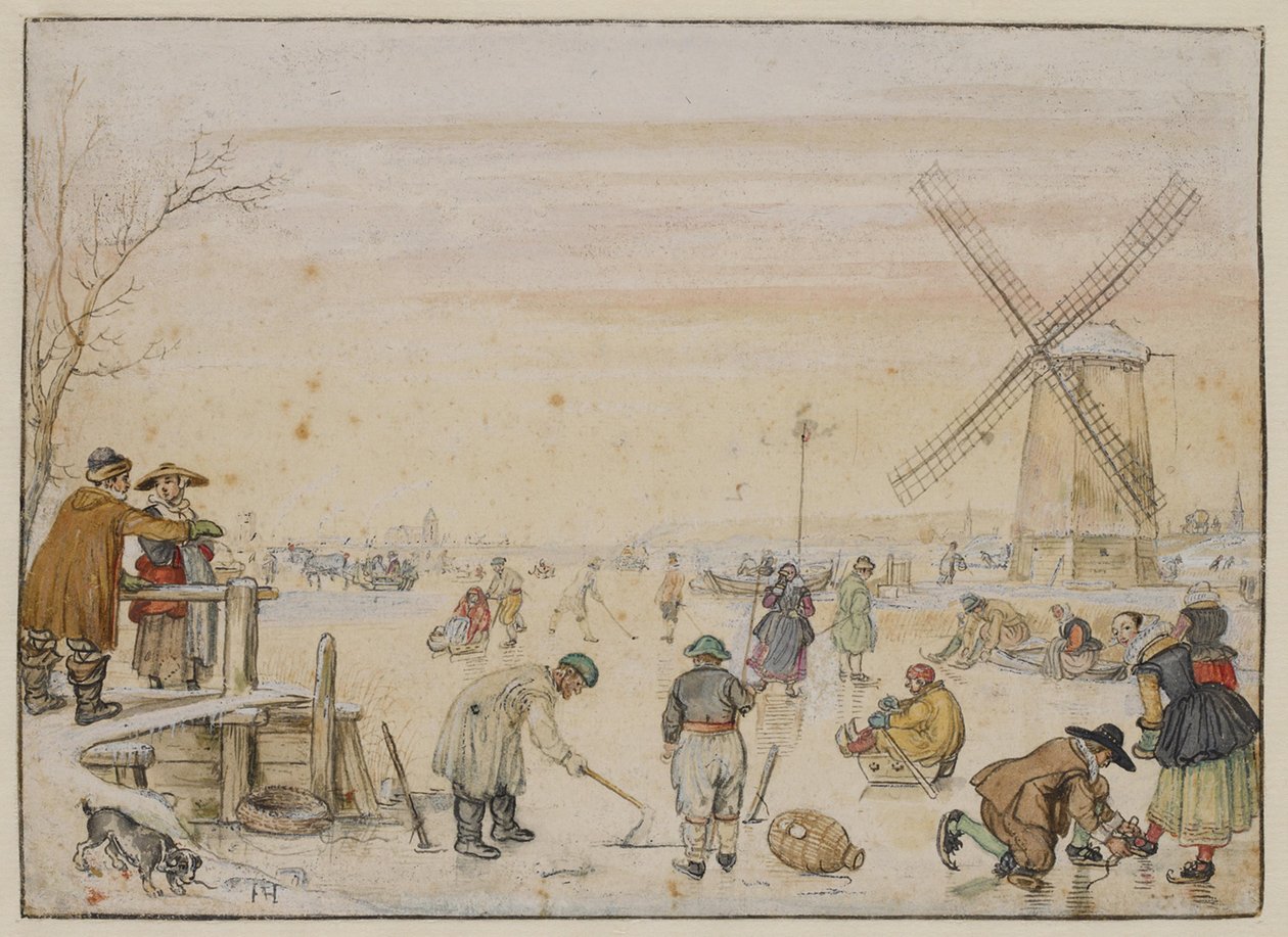 Is-underholdning af Hendrick Avercamp