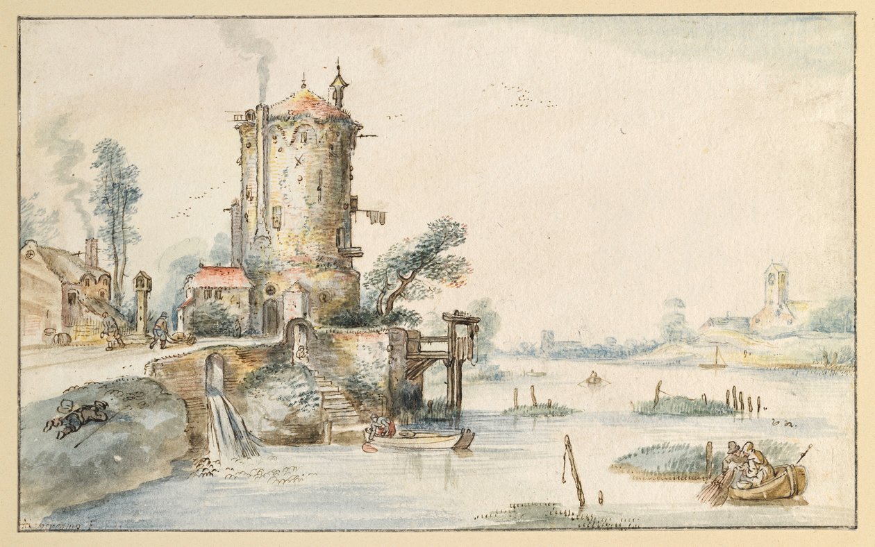 Kanallandskab af Hendrick Avercamp