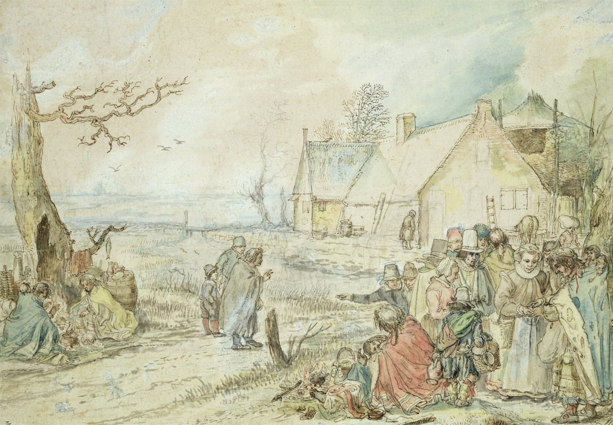 Landskab med sigøjner-spåkoner af Hendrick Avercamp