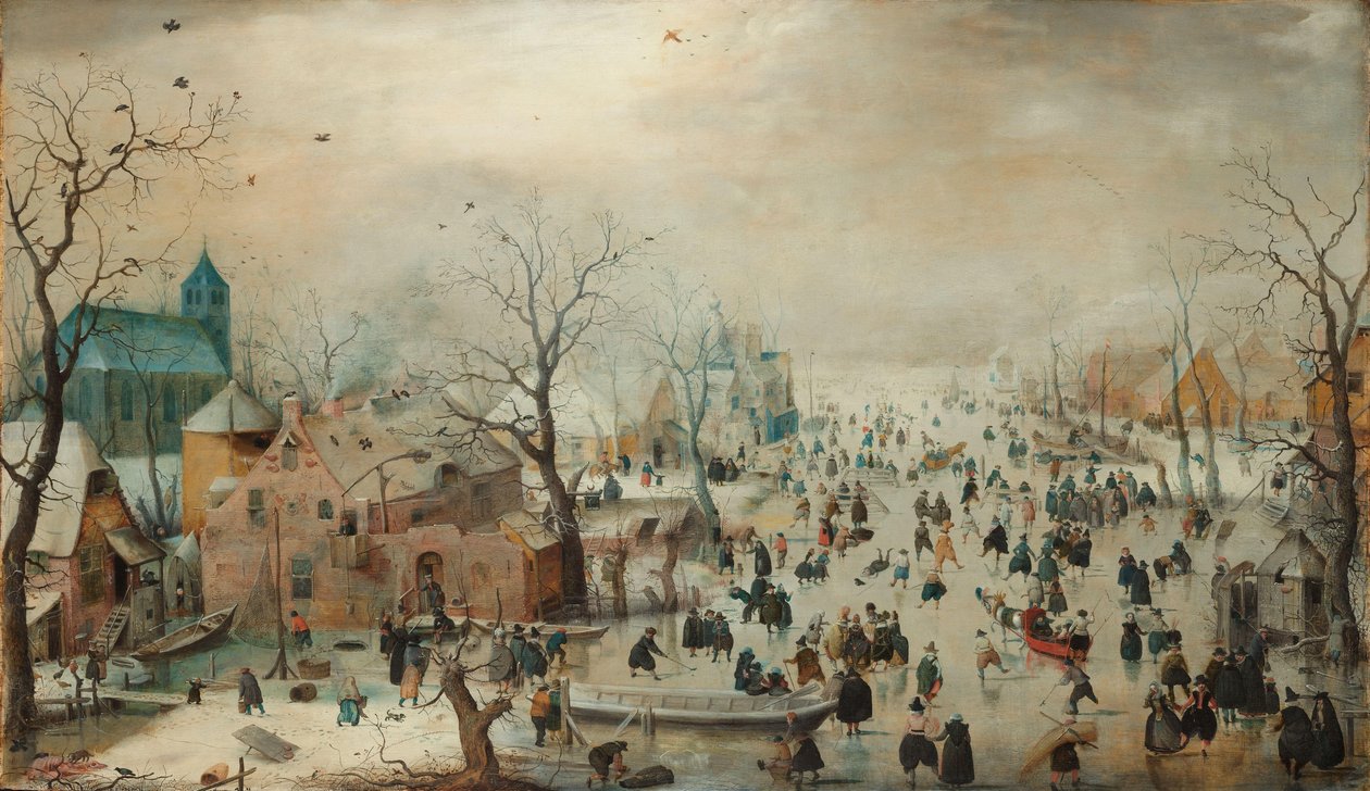 Vinterlandskab med skøjteløbere Vinterlandskab med skatere af Hendrick Avercamp
