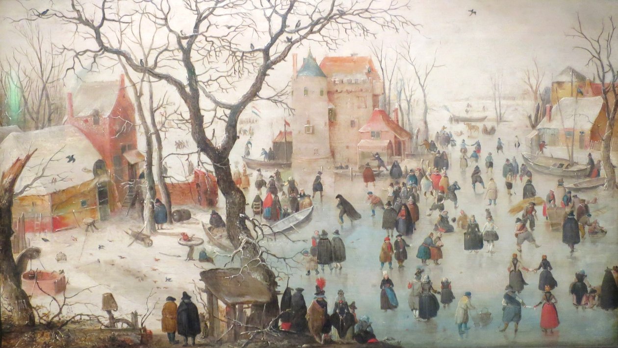 Vinterlandskab med skøjteløbere af Hendrick Avercamp