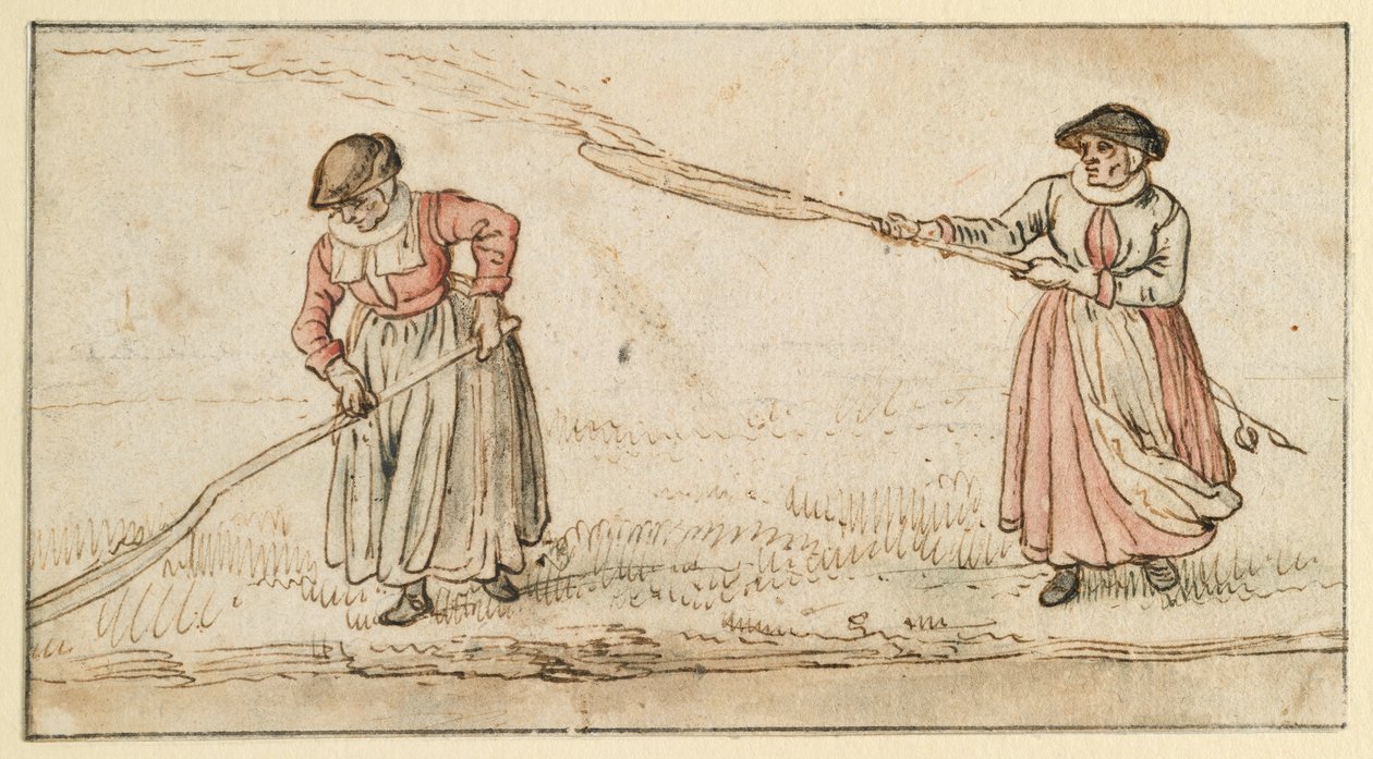 To kvinder med skovle af Hendrick Avercamp