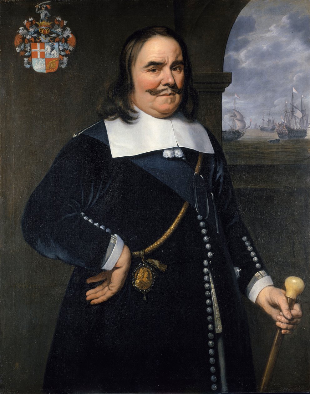 Michiel Adriaenszoon de Ruyter, generaladmiralløjtnant af de forenede provinser (1607-1676) af Hendrick Berckman