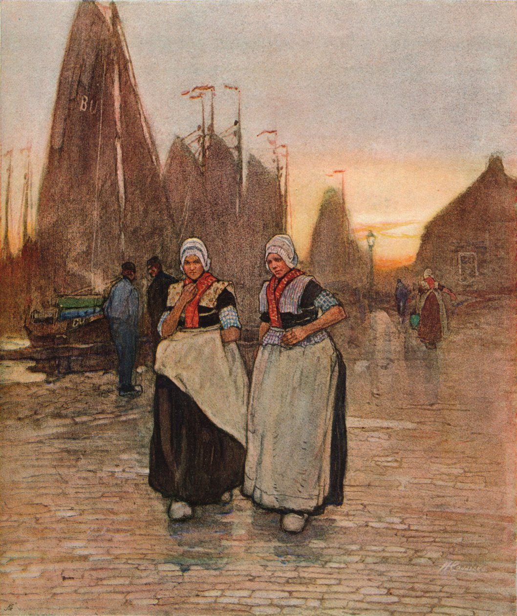 På kajen, c1902 af Hendrick Cassiers