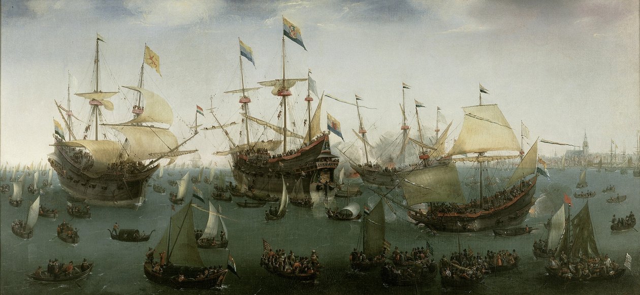 Returen til Amsterdam af den anden ekspedition til Ostindien, 19. juli 1599 af Hendrick Cornelisz. Vroom