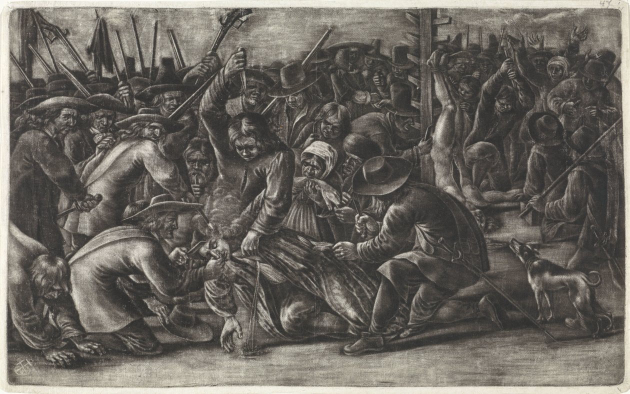 lemlæstelse af ligene af brødrene De Witt, 1672 af Hendrick Danckerts