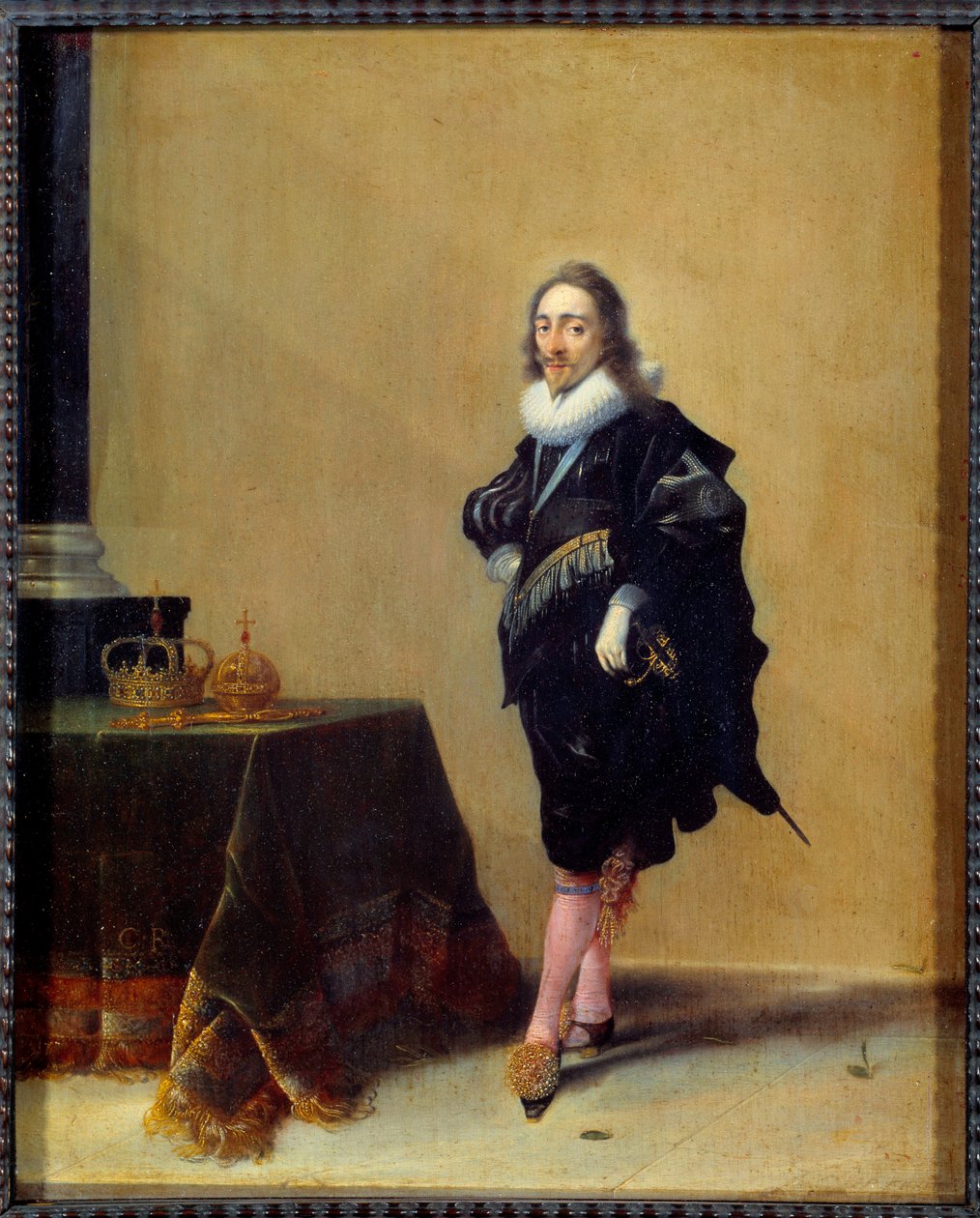 Portræt i foden af Charles I Stuart, konge af England (1600-1649). Maleri af Hendrich Pot (1585-1657) Ec. Hol. af Hendrick Gerritsz Pot