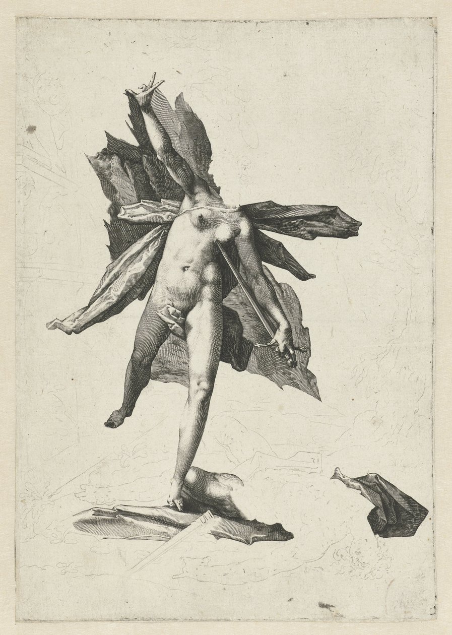 Pyramus og Thisbe af Hendrick Goltzius (workshop of)