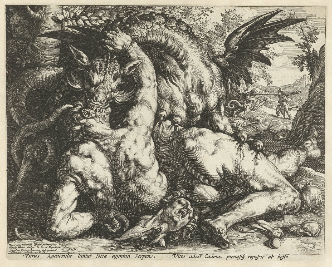 En drage, der fortærer Cadmus