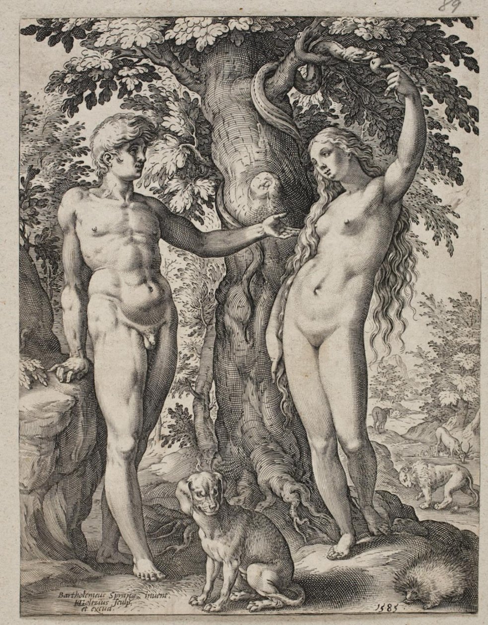Adam og Eva af Hendrick Goltzius