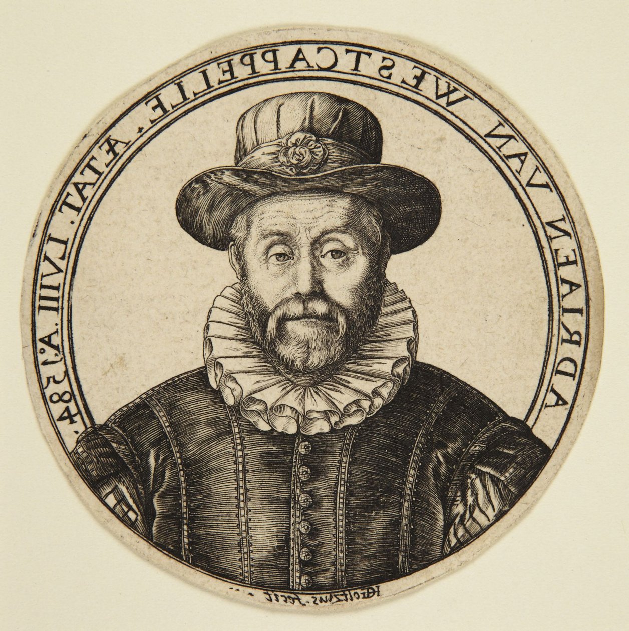 Adriaen van Westcappelle af Hendrick Goltzius