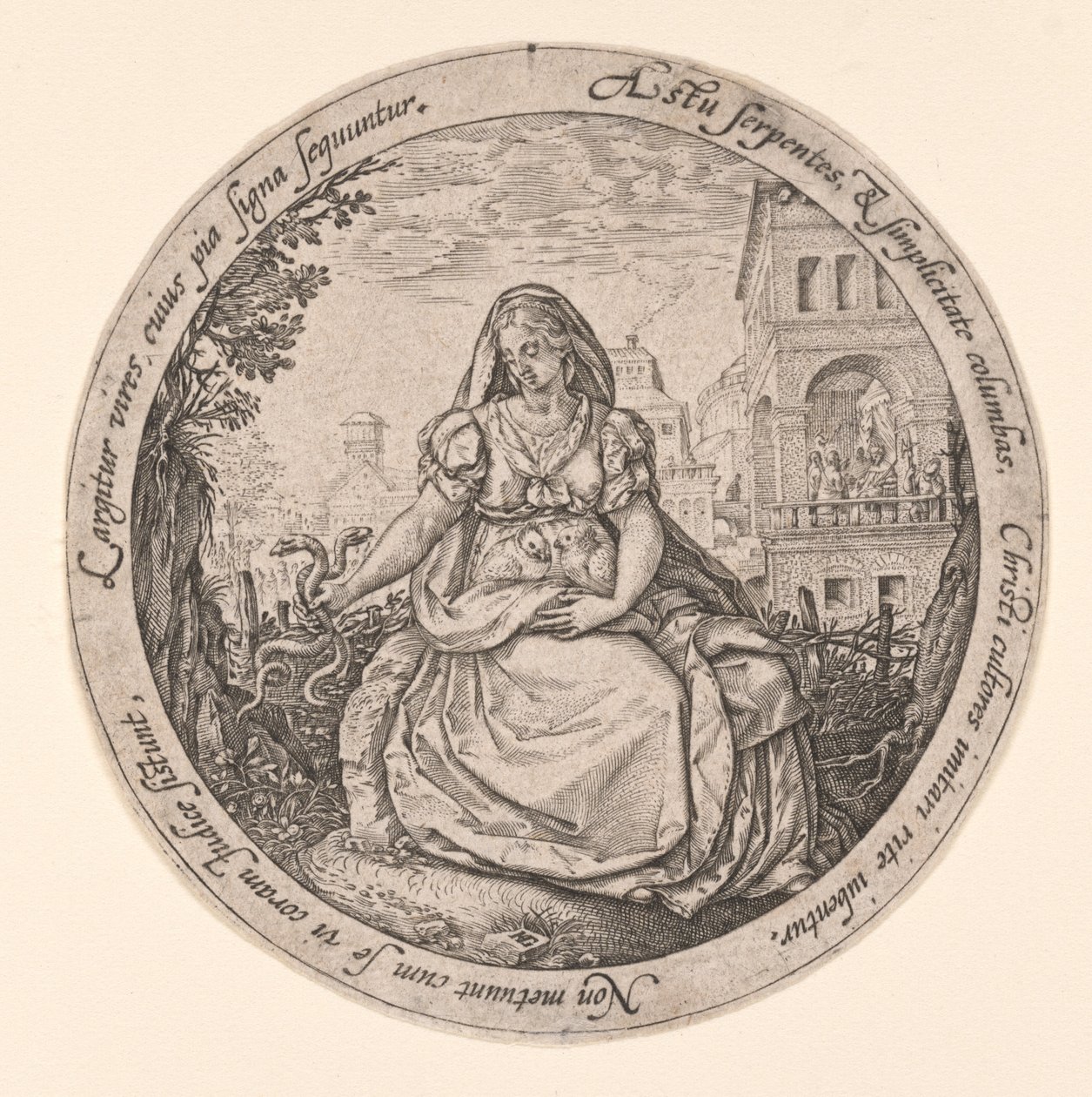Allegori om forsigtighed af Hendrick Goltzius