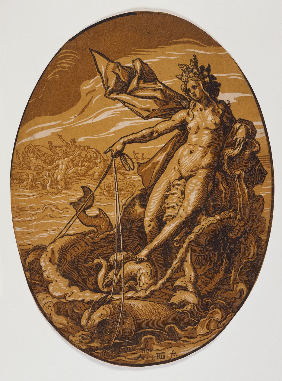 Amfitrite af Hendrick Goltzius