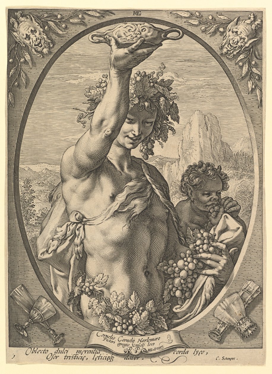 Bacchus af Hendrick Goltzius