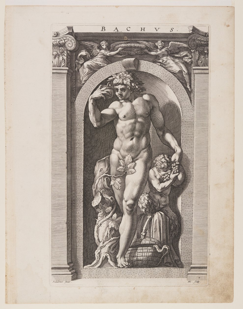 Bacchus, fra Otte hedenske guder af Hendrick Goltzius