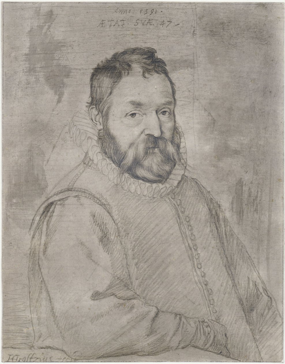 Brystbillede af Federico Zuccari af Hendrick Goltzius