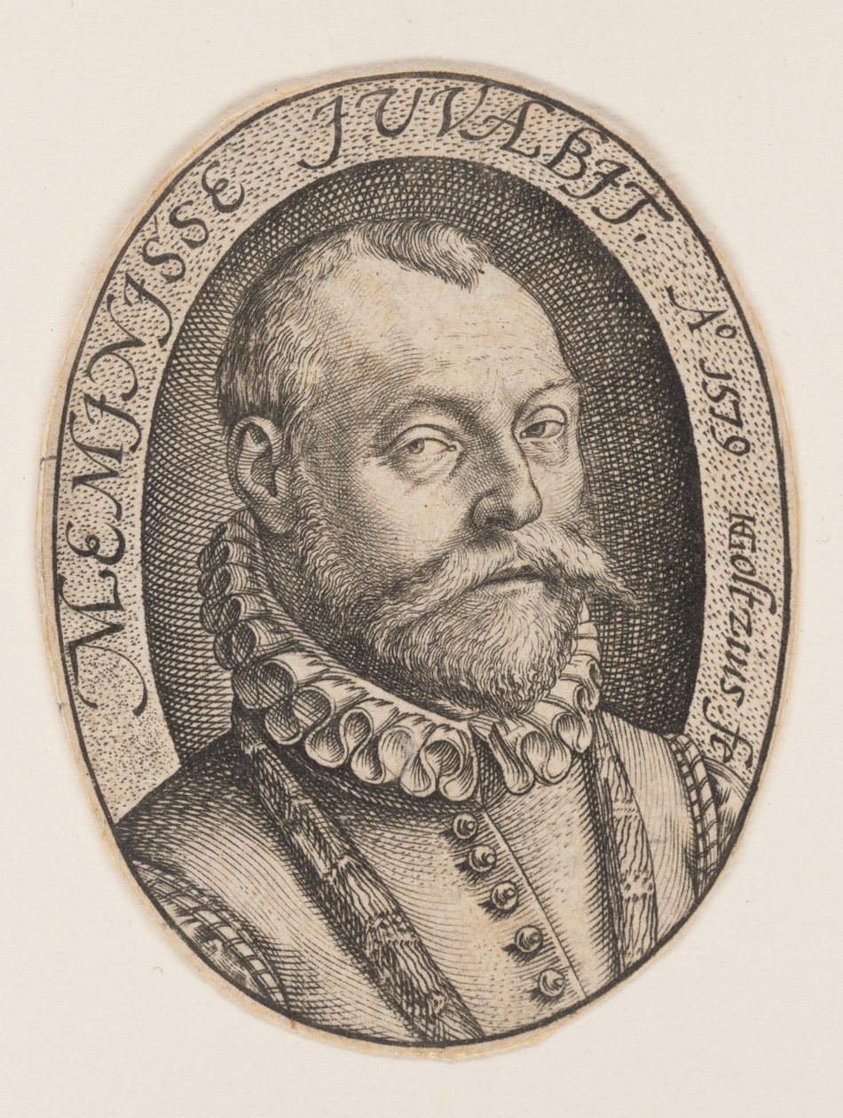 Buste af en mand vendt mod højre af Hendrick Goltzius
