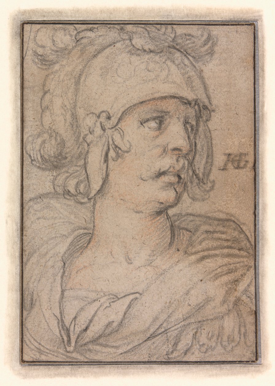 Buste af en kriger af Hendrick Goltzius