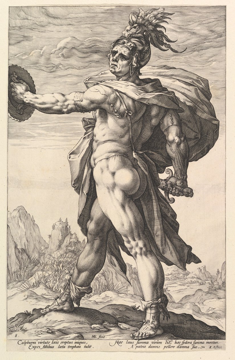Calphurnius, fra „De romerske helte“ af Hendrick Goltzius