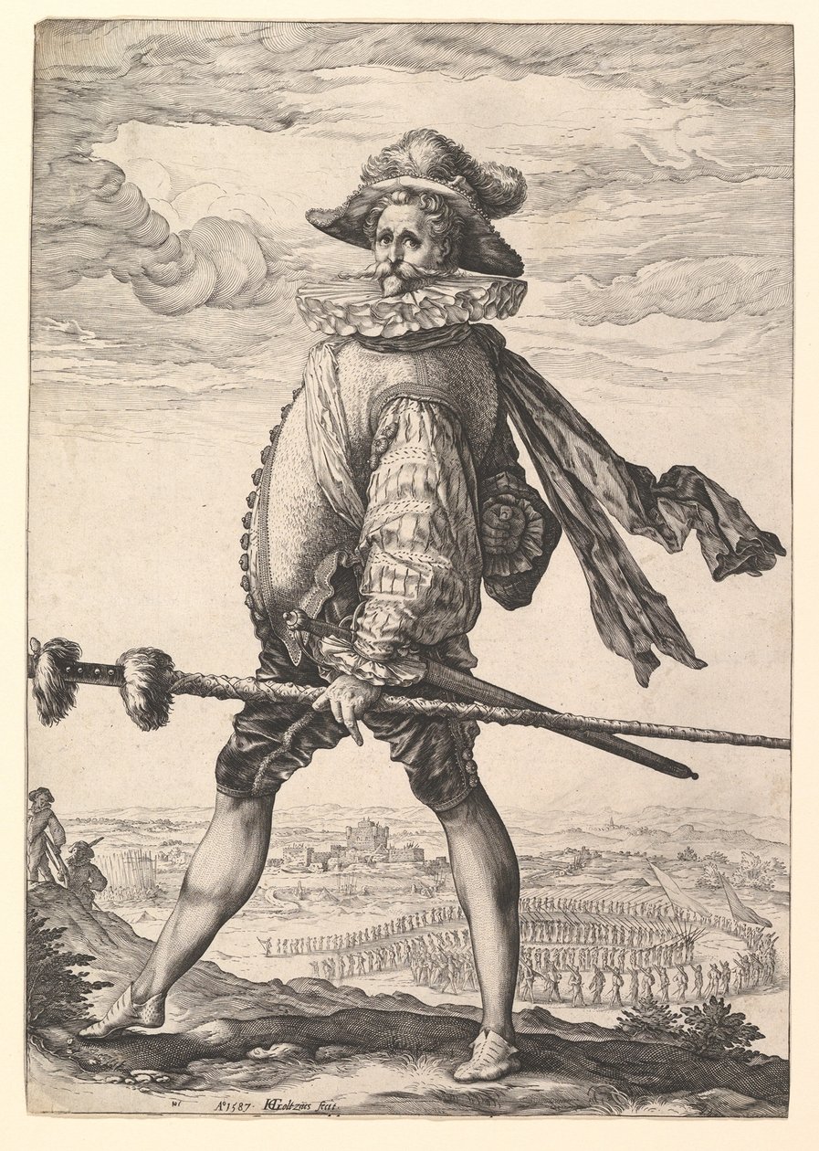 Infanterikaptajn af Hendrick Goltzius