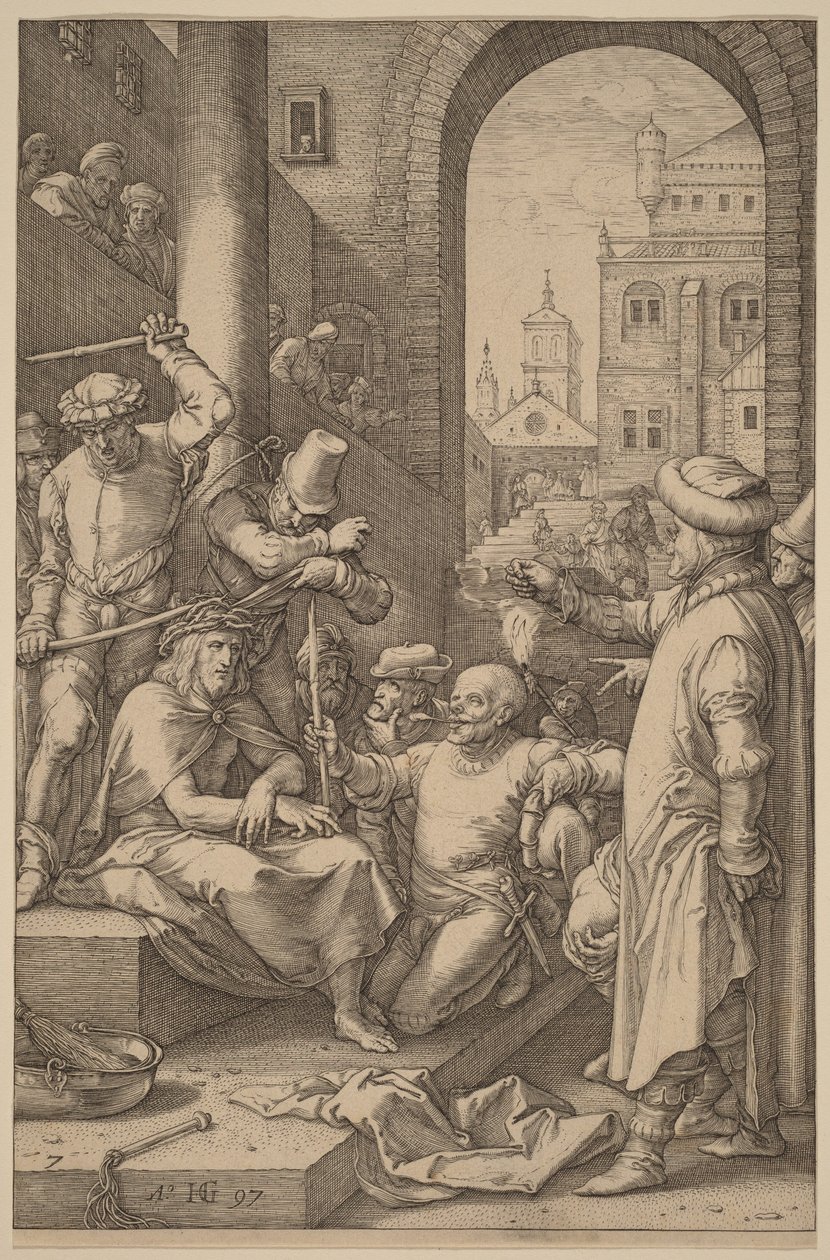 Kristus med tornekrone af Hendrick Goltzius