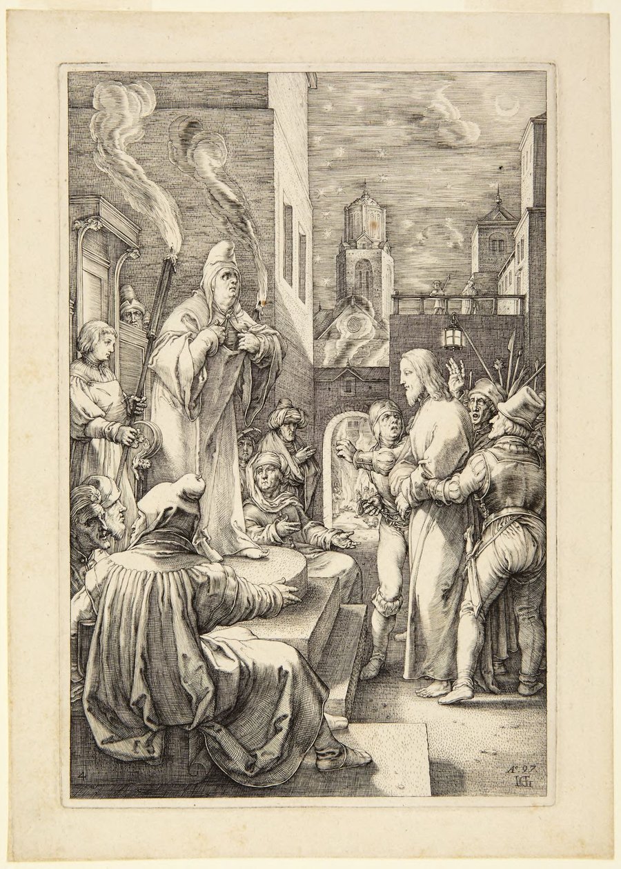 Kristus for Kajfas af Hendrick Goltzius