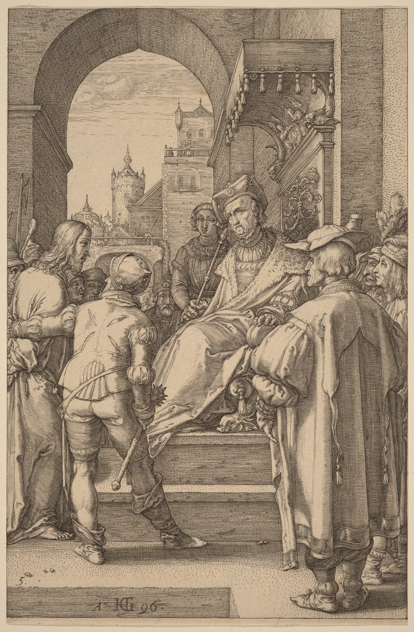 Kristus for Pilatus af Hendrick Goltzius