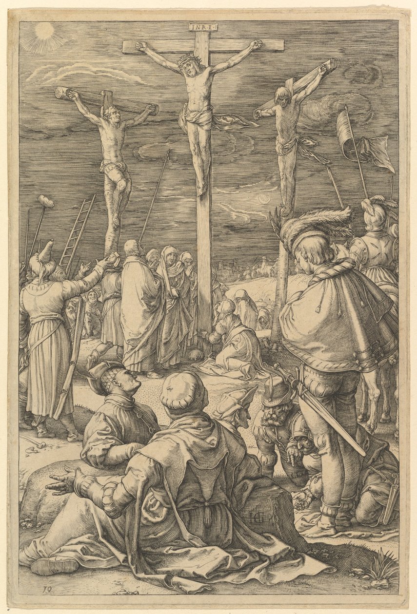 Kristus på korset, fra »Kristi lidelse« af Hendrick Goltzius