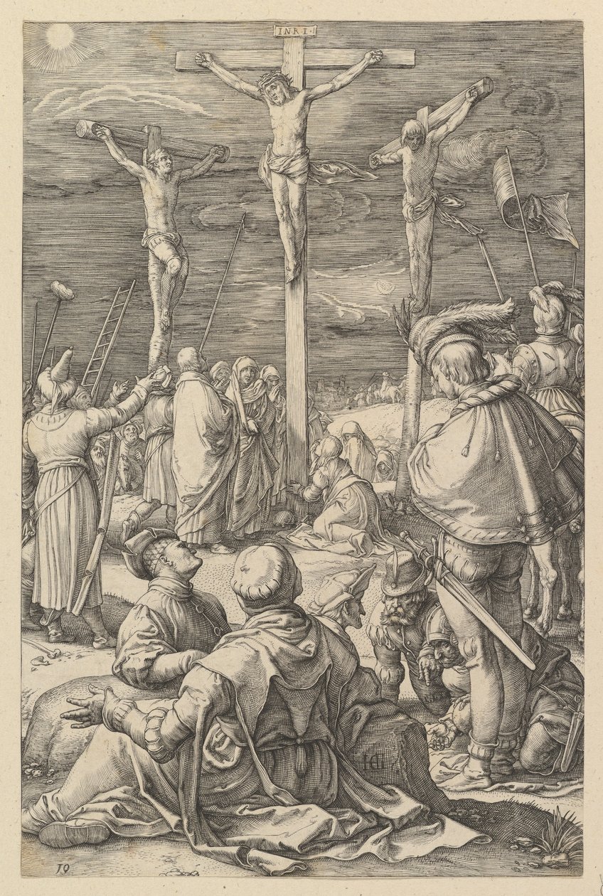 Kristus på korset, fra «Kristi lidelse» af Hendrick Goltzius